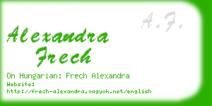 alexandra frech business card